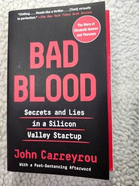 Bad Blood John Carreyrou Trade Paperback Vintage Books 2020 Theranos